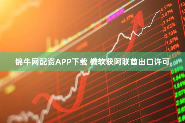 锦牛网配资APP下载 微软获阿联酋出口许可