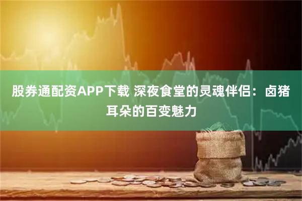 股券通配资APP下载 深夜食堂的灵魂伴侣：卤猪耳朵的百变魅力